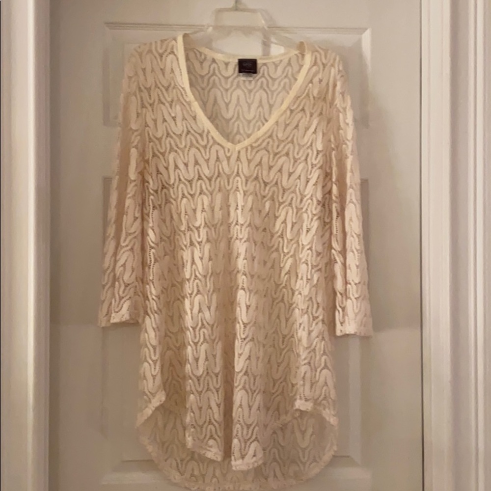 Cream colored swim cover up